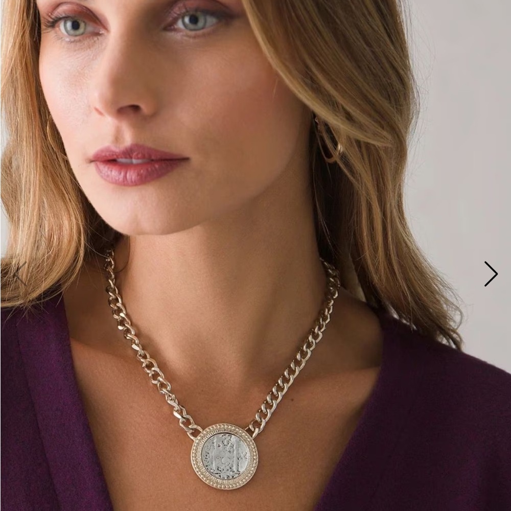 Gold-Tone Coin Pendant Chain Necklace - Women's Jewelry